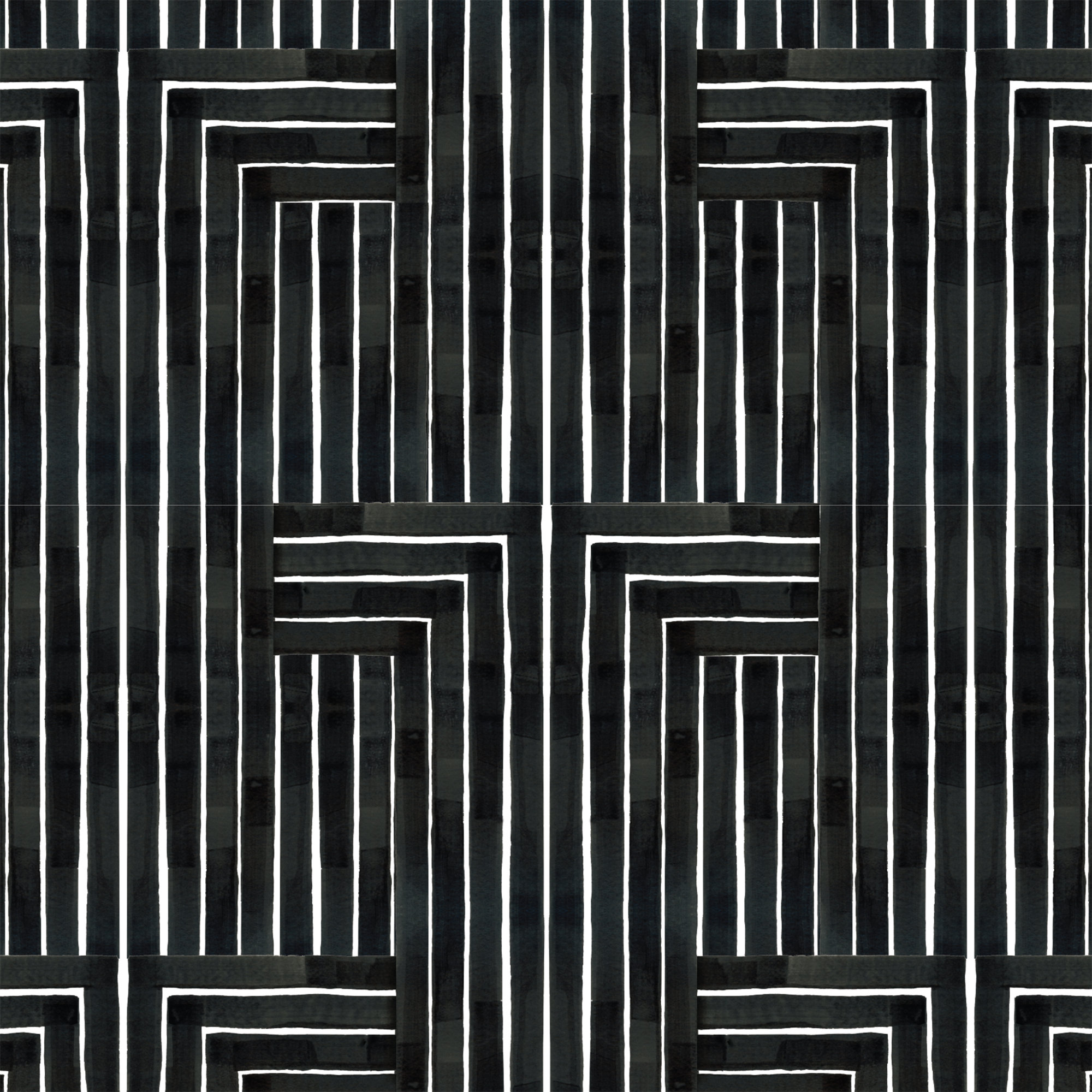 Organic Striped Peel & Stick Wallpaper, Non-pasted