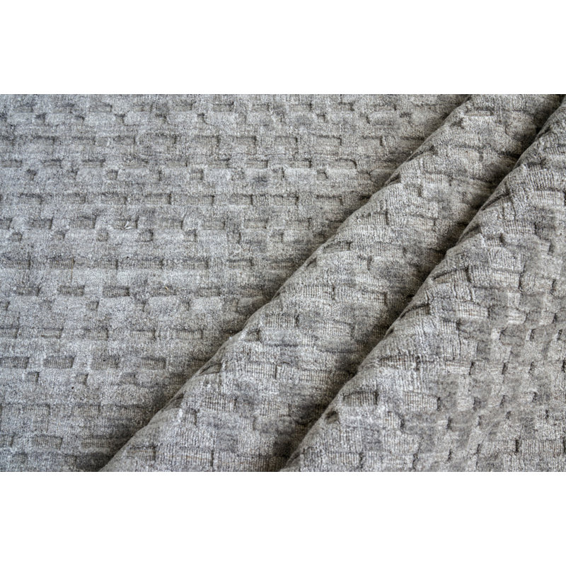 Monroe Silk Area Rug in Taupe, Rectangle 2' x 3'