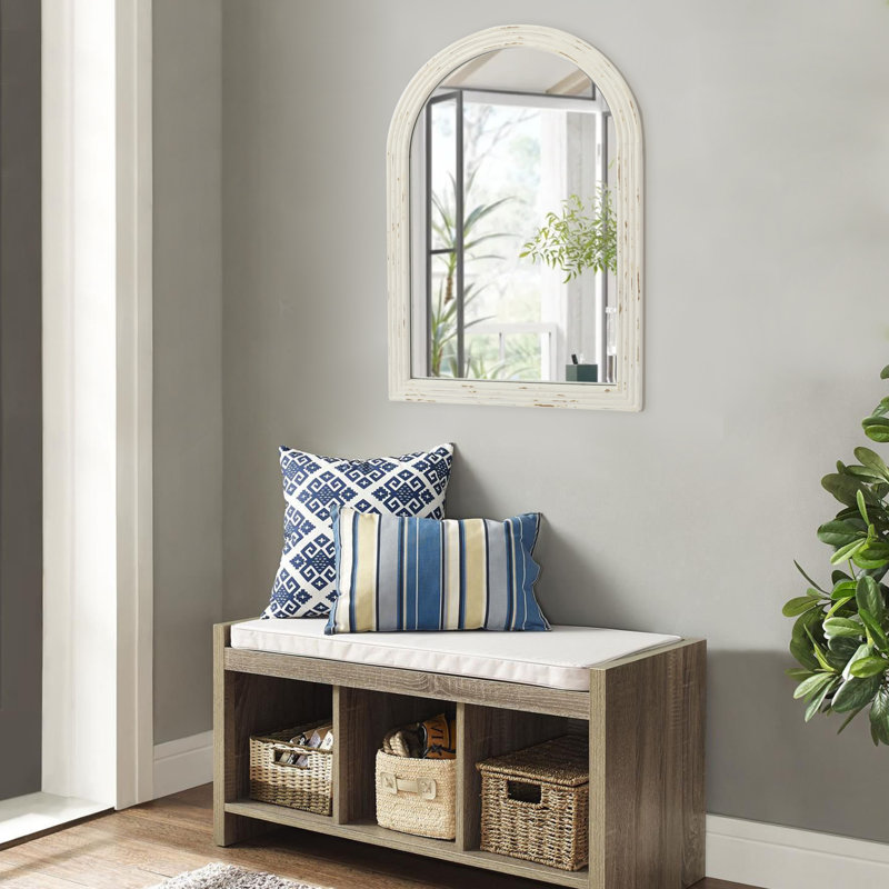 Miroir mural en bois
