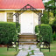 Arche de jardin en métal avec arches de jardin réglables l 68,11 po x l 94,29 po