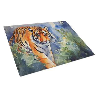Bengal Tiger Glass Cutting Board Large