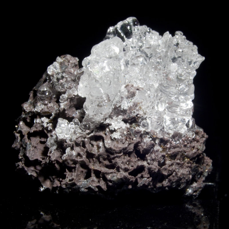 Hyalite opale - SW / réactif UV - Kopasz Hill, Hongrie