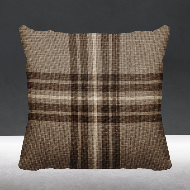 Coussin intérieur / extérieur Brady, L 17 po x H 17 po, Brun