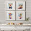 «Groovy Pig and Sky», ensemble de 4 impressions sur toile encadrées-754441938-754441901