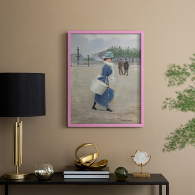 Vintage Portrait Print XCVIII Framed Print - Solid Wood