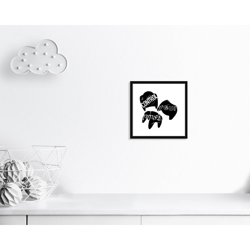 «Control your future», art encadré, H 17 po x l 17 po x P 1,19 po, Encadré de boîte noir