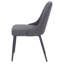 Ensemble de 2 chaises d'appoint en tissu gris foncé Burt