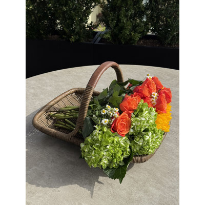 Folsom Vegetable and Flower Wicker Basket