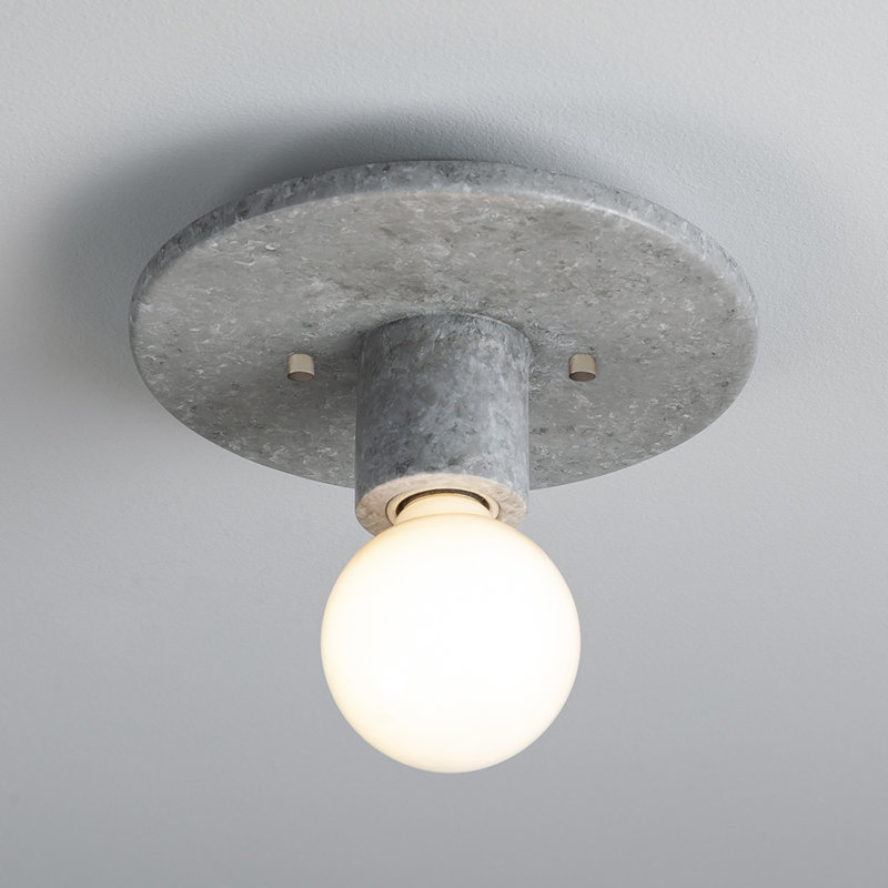 Plafonnier encastré 1 lumière 8 po, Béton