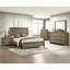Structure de lit simple en bois brun, tête de lit, ton chaud, mobilier de chambre à coucher en bois, bois