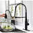 Touch Kitchen Faucet With Pull Down - Matte Black Hue, Stainless Steel Composed Of, 360 Rotating Spray For All-Around Sink Cleaning Design, Corrosion And Rust Characteristic, Easy Water Regulation-789042693