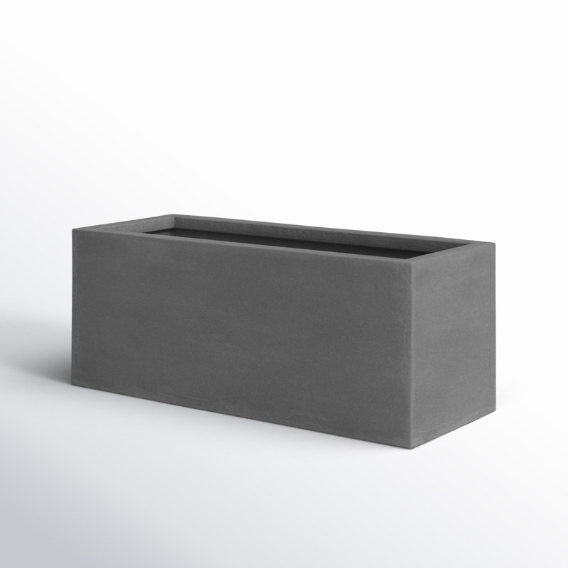 Connoisseur Handmade Planter Box, Gray, 8" H x 20" W x 8" D