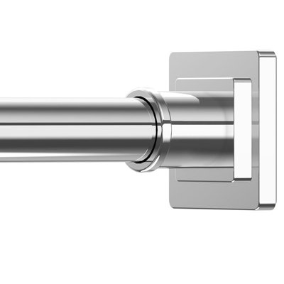 Adjustable 31-68" Shower Rod - No-Drill Tension Mount - Rustproof & Non-Slip Heavy Duty Curtain Rod (Stainless )