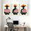 Plantes et fleurs, silhouette de femme chapeau roses, ensemble de 3 impressions sur toile
