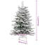 Artificial Hinged Christmas Tree White PE and PVC-964562829