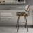 26.7'' PU Leather Upholstered Counter Stools with Walnut Backs & Seat and Metal Legs-1417010034