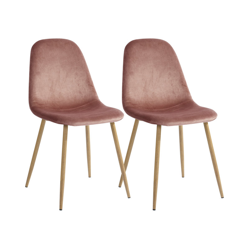 Hendersonville 49cm H Polyester Blend Upholstered Side Chair, Pink