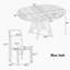 Ensemble de table de salle à manger extensible 5 pièces, table à abattants cachée et 4 chaises rembourrées-1426472811-1426472813