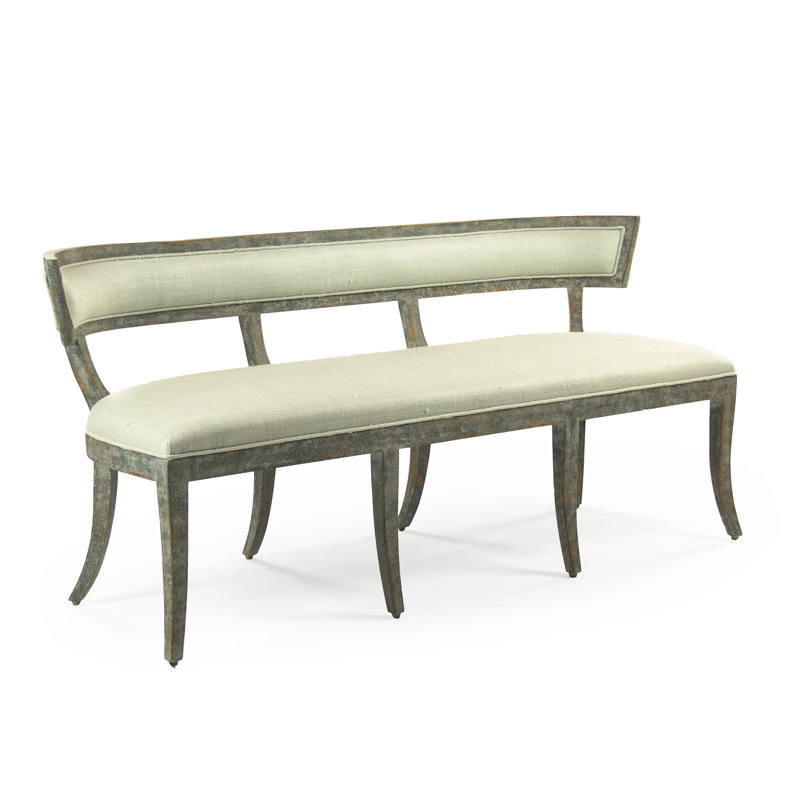 Upholstered Bench, Sage Green