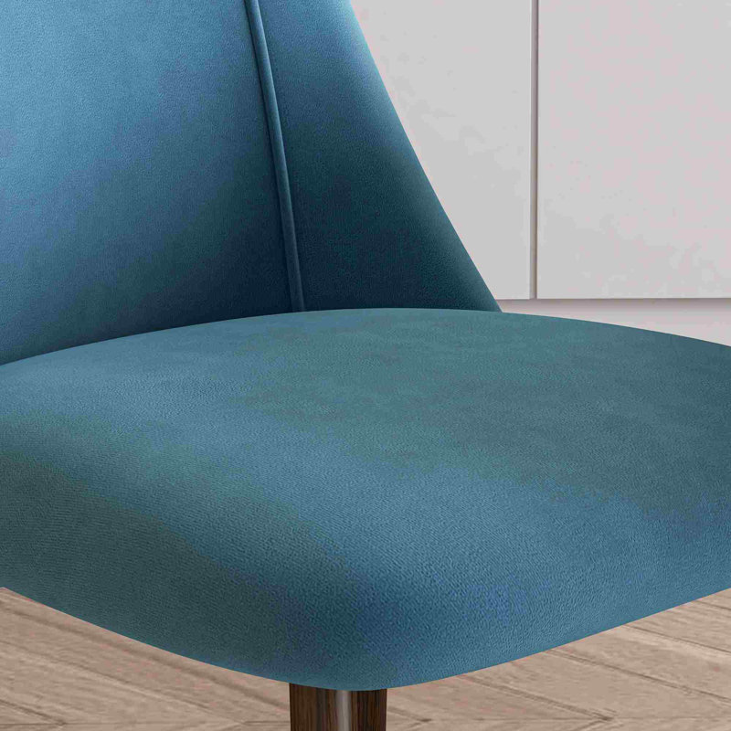 Chaise d'appoint capitonnée Kymera, Bleu