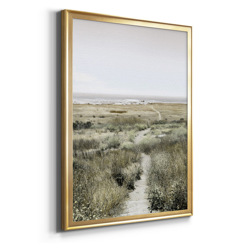 Reproduction encadrée de qualité supérieure - Sentier au paradis, H 42,5 po x l 30,5 po x P 1 po, Or