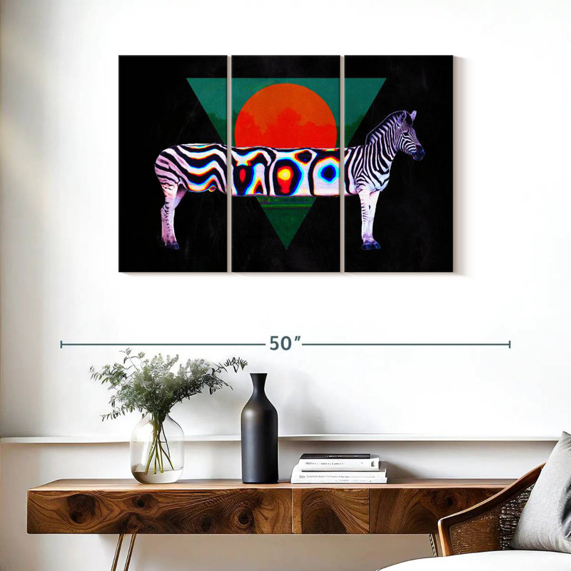 Brampt Zebra Illusion, 24" H x 38" W
