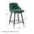 Swivel Upholstered 26"/29" Counter & Bar Stool With Solid Metal Frame and Velvet Back-1108902019-1125635294