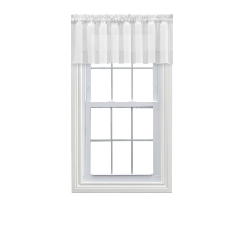 Tangina Tailored Window Valance, White