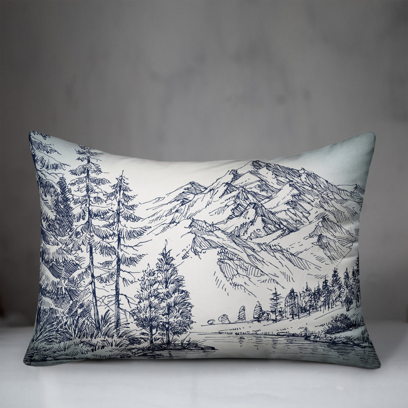  Housse de coussin rectangulaire Mountain Insert