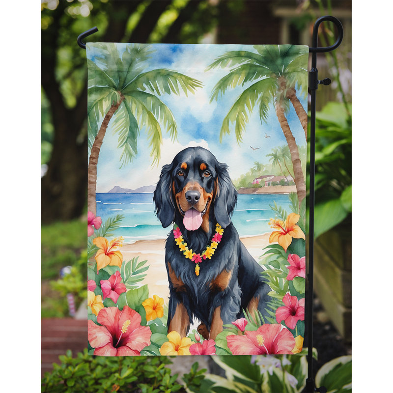 Drapeau de jardin Gordon Setter Luau