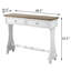 Console blanc antique - Deux tiroirs spacieux pour les clés et les portefeuilles