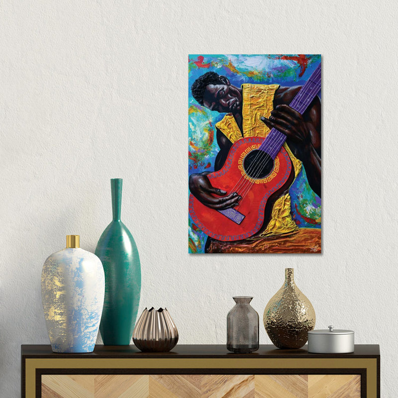 Guitar Rhythms by DionJa'y - Gallery-Wrapped Canvas Giclée on Canvas, 30.48 cm H x 45.72 cm W, Wrapped Canvas