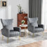 Upholstered velvet armchair