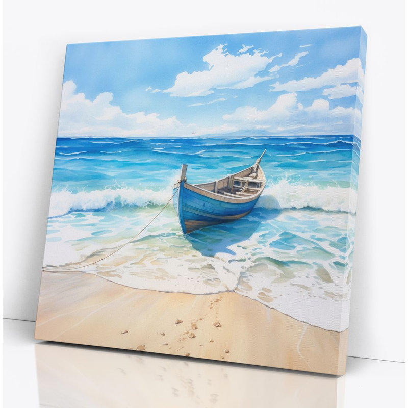 Harbour Scenic Seaside - No Frame Print on Canvas