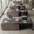  Nadra L-shape Home Office Desk 95'' Extendable Writing Desk with Storage Drawers and Cabinet