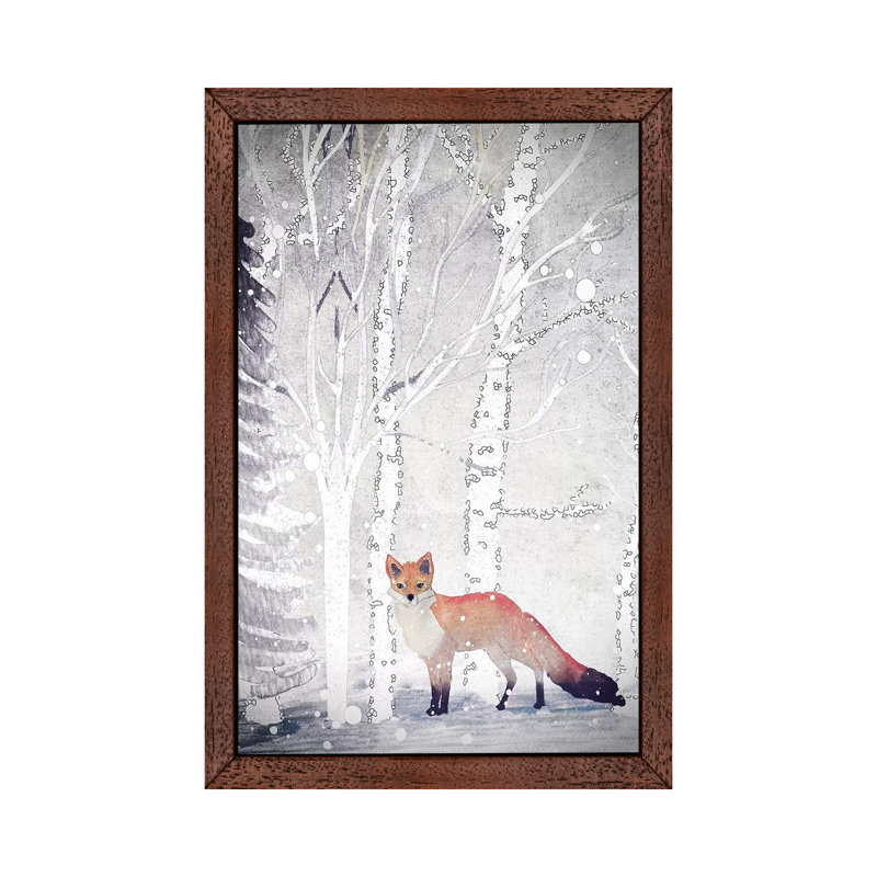 Mr. Winterfox II by Monika Strigel - Print on Canvas, 101.6 cm H x 66.04 cm W x 4.445 cm D, Brown Framed