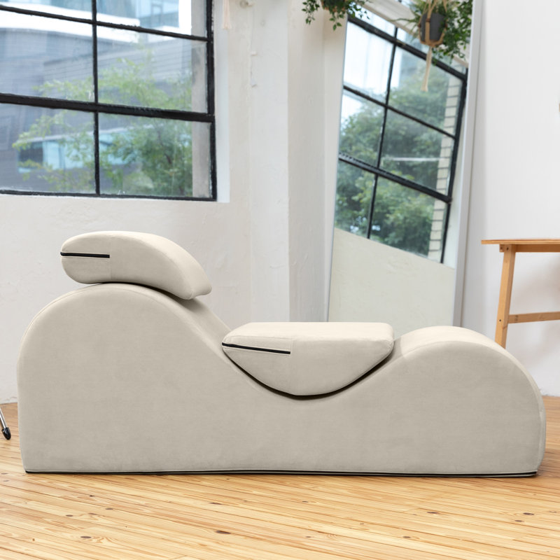 Luvu Lounger - Chaise longue élégante pour le yoga, l'exercice, l'étirement, le massage et plus encore, Velours sarrasin