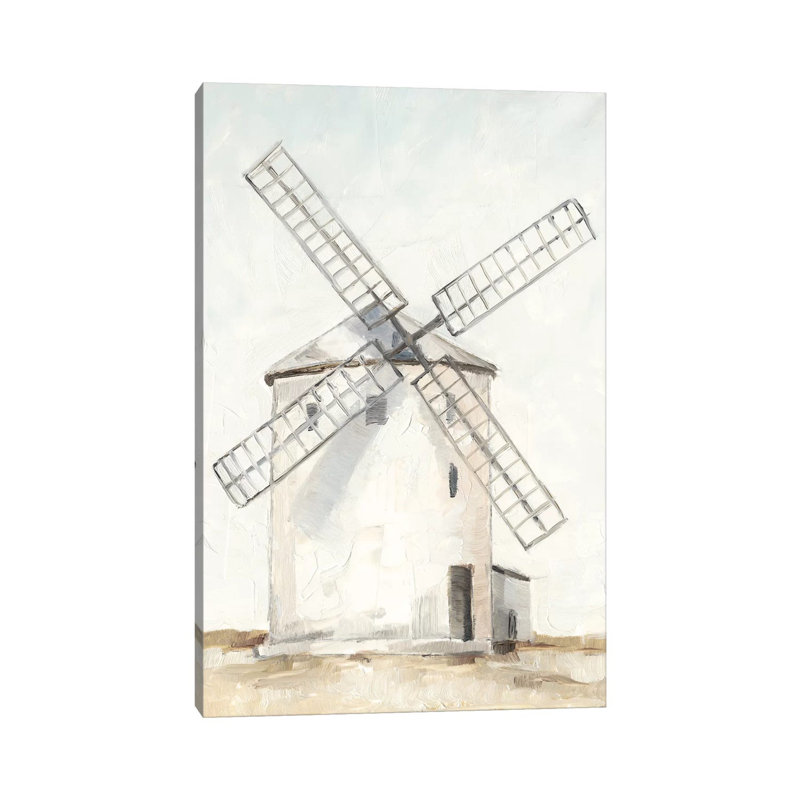 European Windmill I 1 Piece Wrapped Canvas Wall Art, 101.6 cm H x 66.04 cm W x 3.175 cm D
