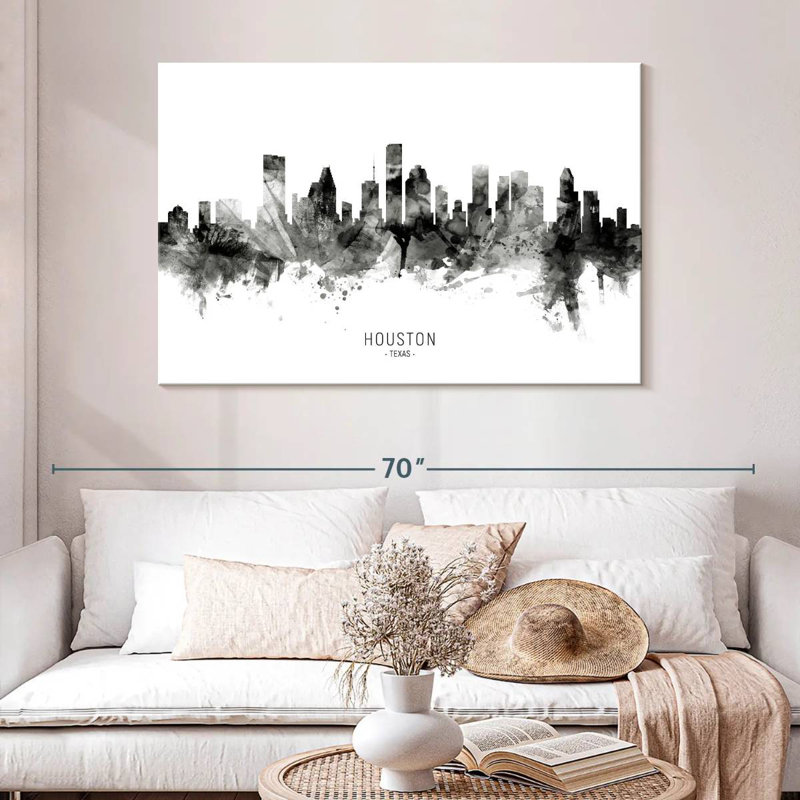 Skyline de Sirci Houston au Texas II, H 32 po x l 48 po