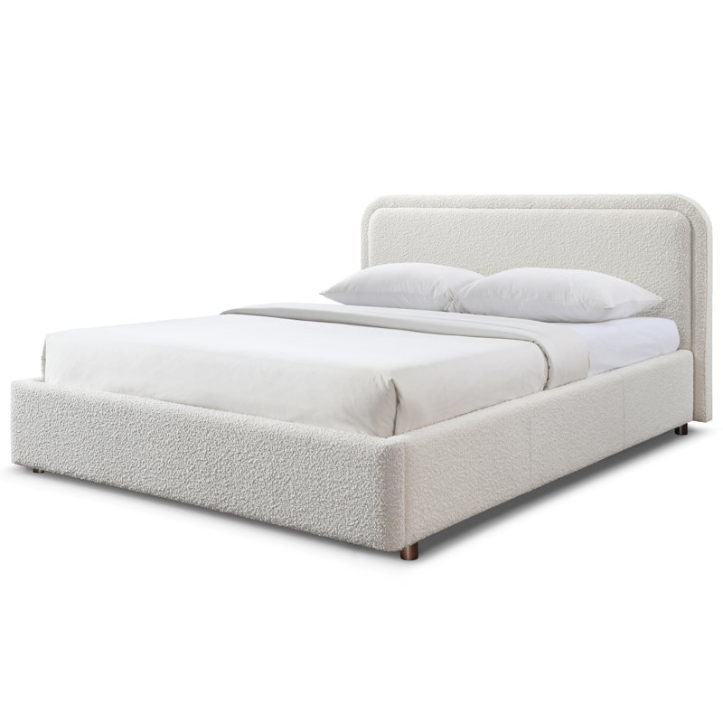 Lit plateforme Baneza, Grand, Boucle blanc