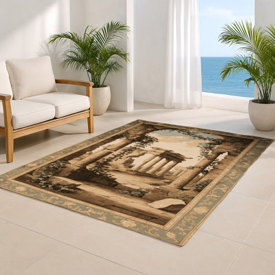 Tapis d'intérieur et d'extérieur brun français