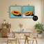 Ensemble de cadres flottants Papaya on Blue Still Life 2pc, design par Walker Noble-709362847-709362846