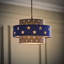 19cm H Linen Drum Pendant Shade ( Spider )-43054664