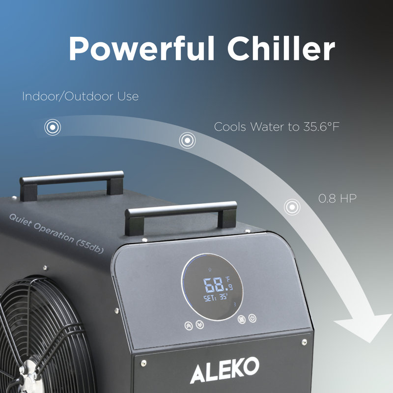 Aleko Black Electric Cold Plunge Chiller with Wi-Fi Control