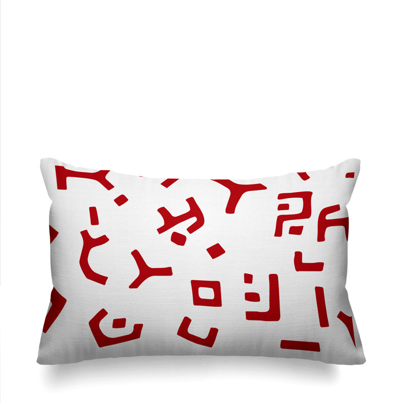Housse et insert de coussin rectangulaire Adanya, Rouge