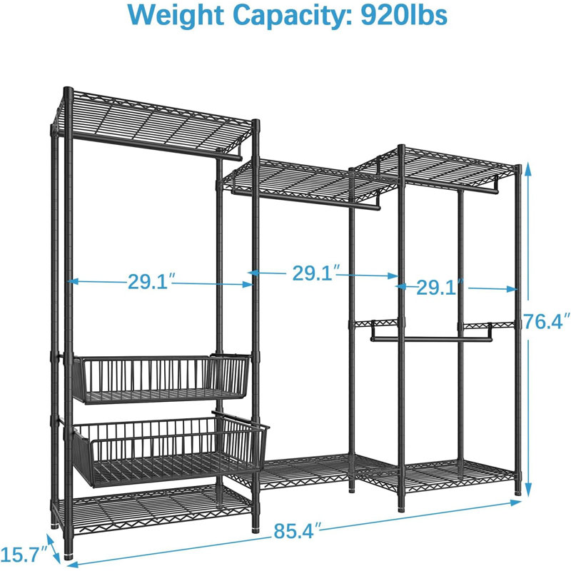 Rameel 29.1'' - 85.4'' Closet System