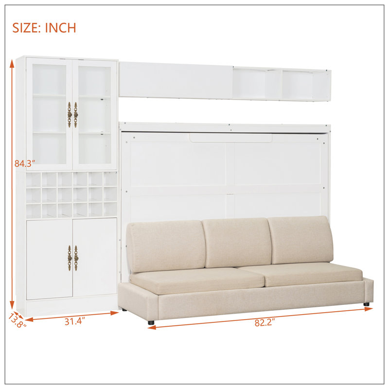 Lit pour chambre à coucher, Double, Blanc