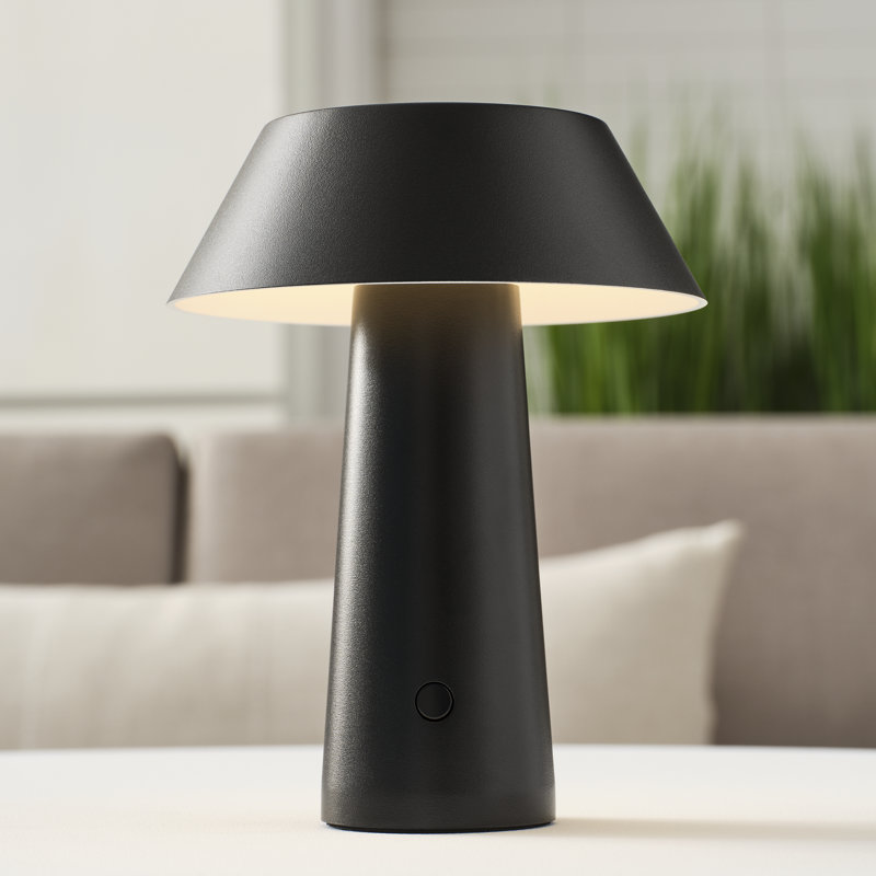 Sesa Short Accent Rechargeable Table Lamp, Black