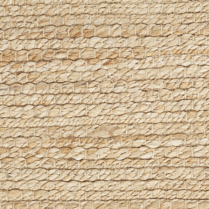 Tapis tissé à plat de couleur unie Gerri, Rectangle 9 pi x 12 pi, Beige