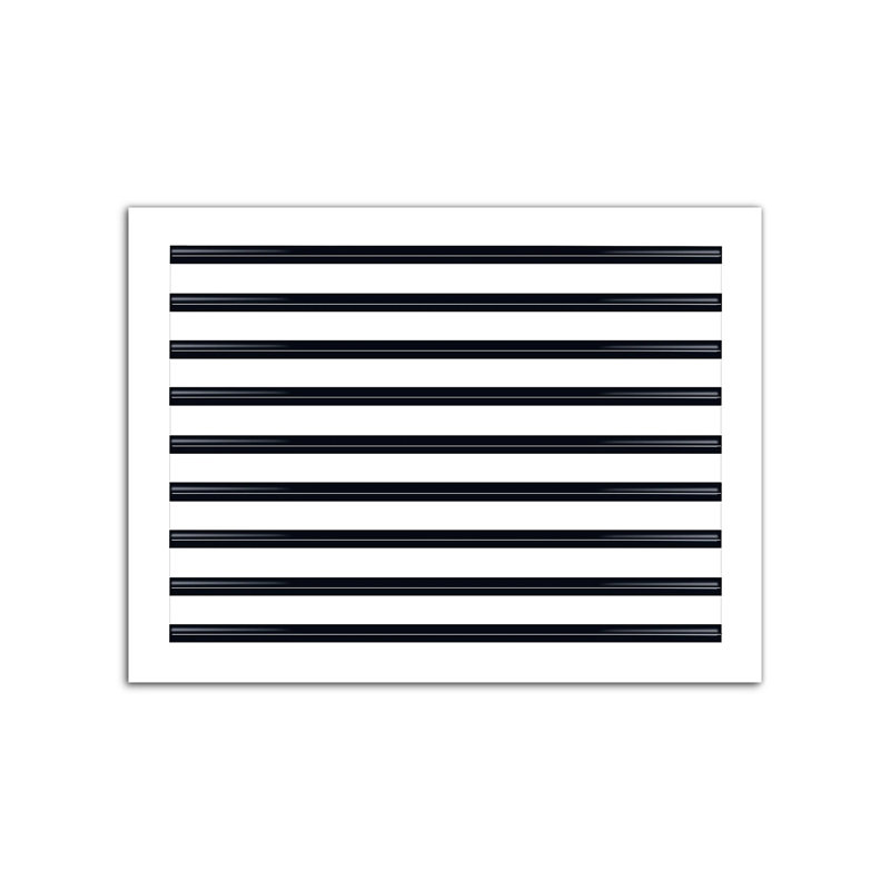 Buildmart - Couvercle de ventilation AC moderne 24 x 18 - Diffuseur à fente linéaire standard - Grille de registre / Taille: H 2 po x l 18 po x L 24 po
